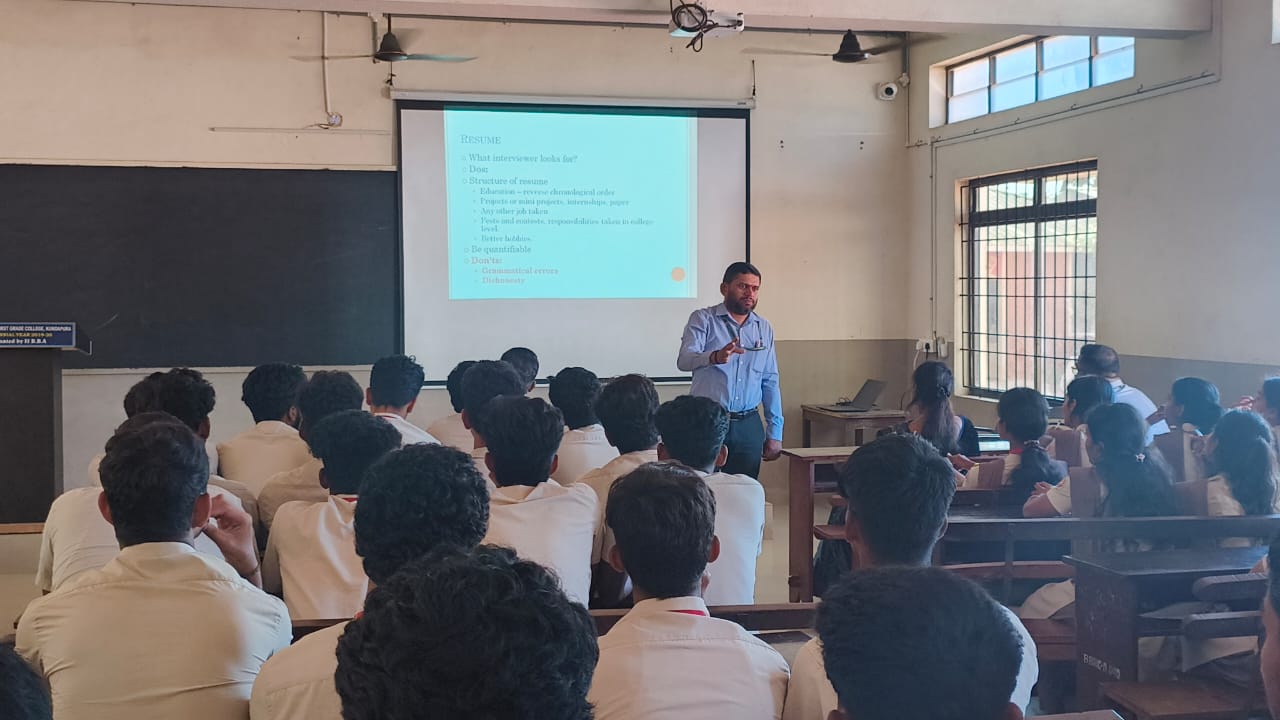 ಬಿ. ಬಿ. ಹೆಗ್ಡೆ ಕಾಲೇಜು: ರೆಸ್ಯೂಮ್ ಬಿಲ್ಡಿಂಗ್ ಕಾರ್ಯಾಗಾರ